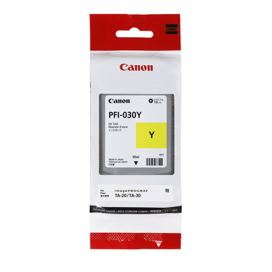 Canon PFI030 Yellow Ink Cartridge for TA20 TA30 Printers