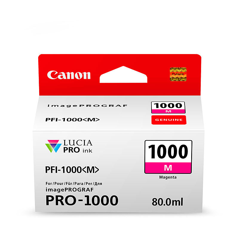 Canon Magenta Ink Cartridge PFI1000 5885 Pages ISO 29103 for Pro1000 - SuperSaverAU - view 1