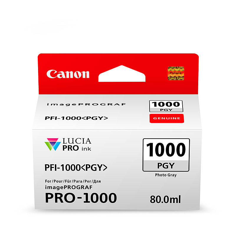 Canon Photo Grey Ink Cartridge PFI1000 3165 Pages ISO 29103 for Pro1000 - SuperSaverAU - view 1