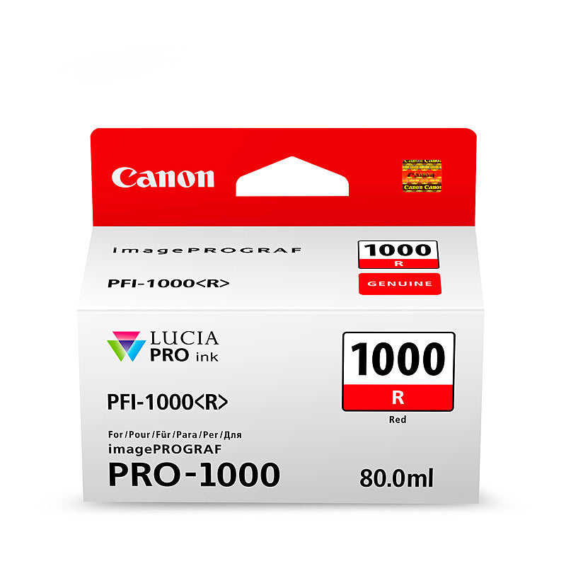 Canon Red Ink Cartridge PFI1000 5355 Pages ISO 29103 for Pro1000 - SuperSaverAU - view 1