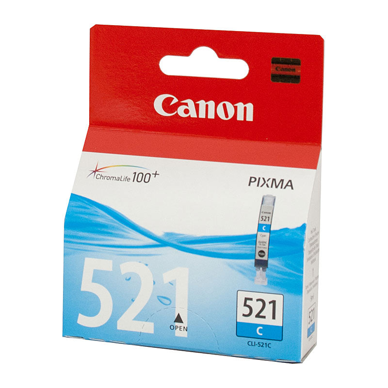 Canon CLI521 Cyan Ink Cartridge 448 Page Yield Compatible with PIXMA MP & IP Series - SuperSaverAU - view 1