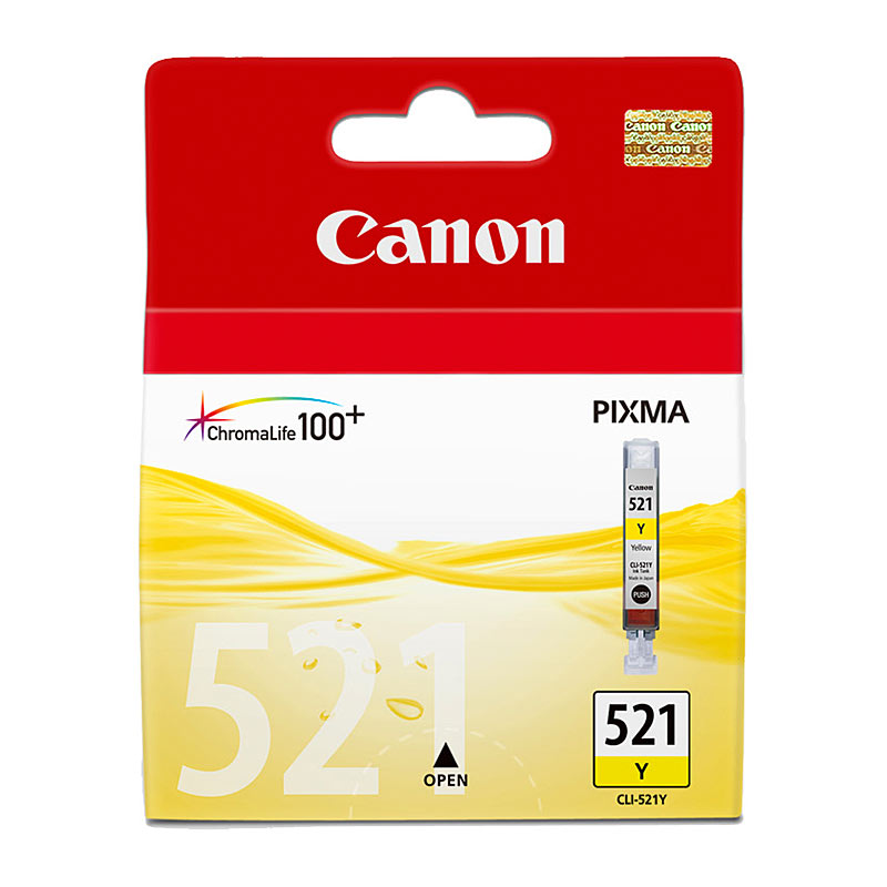 Canon CLI521 Yellow Ink Cartridge 477 Page Yield Compatible with PIXMA MP & IP Series - SuperSaverAU - view 1