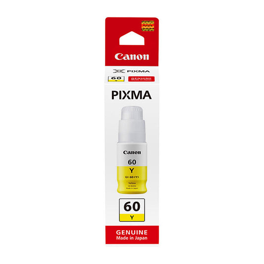 CANON GI60 Ink Bottle Yellow Toner Cartridge, 7,700 Page Yield - Compatible G6065, G7065