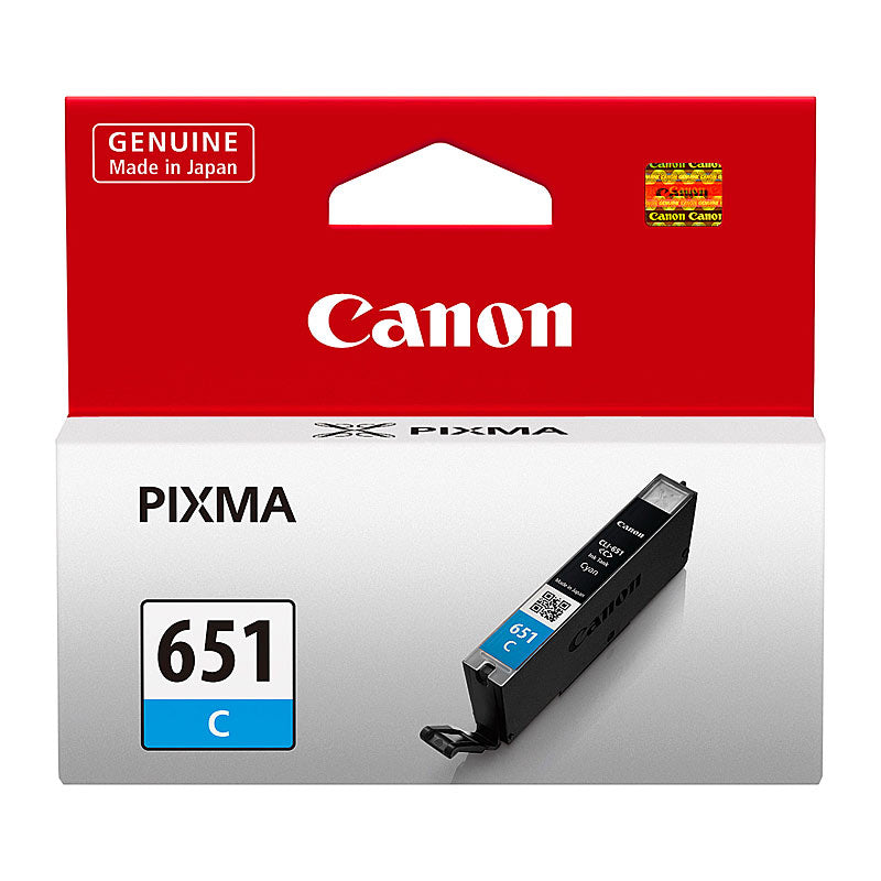 Canon Genuine CLI651 Cyan Ink Cartridge Yields 332 A4 Pages - SuperSaverAU - view 1