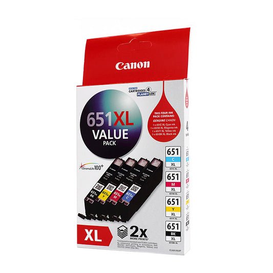 Canon CLI651XL Ink Value Pack Genuine Toner Cartridges for PIXMA Printers
