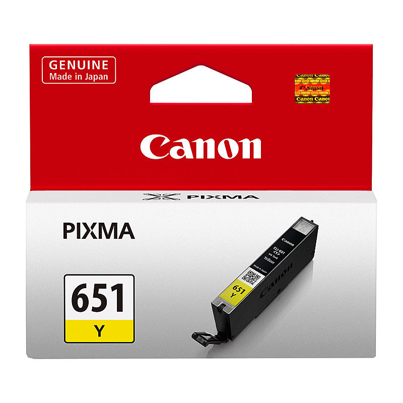 Canon CLI651 Yellow Ink Cartridge 344 Pages ISO for PIXMA IP & MG Series - SuperSaverAU - view 1