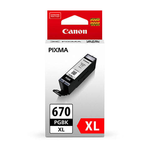 Canon PGI670XL Black Ink Cartridge Genuine High Yield 500 A4 Pages for PIXMA Printers - SuperSaverAU - view 1