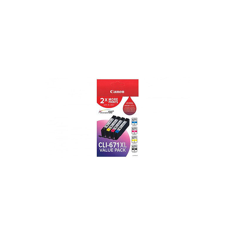 Canon CLI671XL Colour Ink Cartridge Value Pack Compatible with PIXMA MG and TS Series - SuperSaverAU - view 1