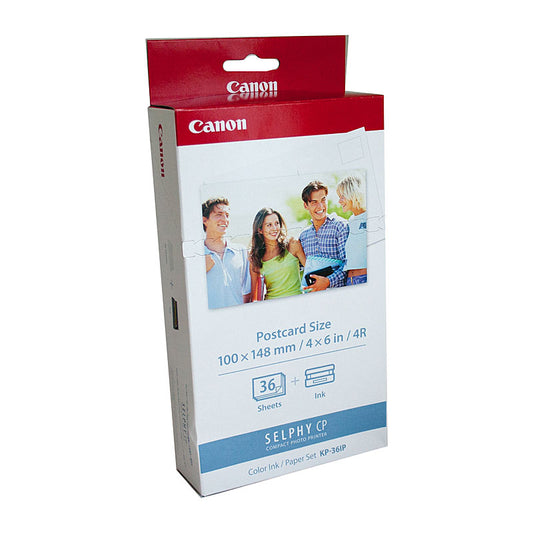 Canon KP36IP Ink & Paper 6x4 Pack - Compatible with Canon Selphy Printers