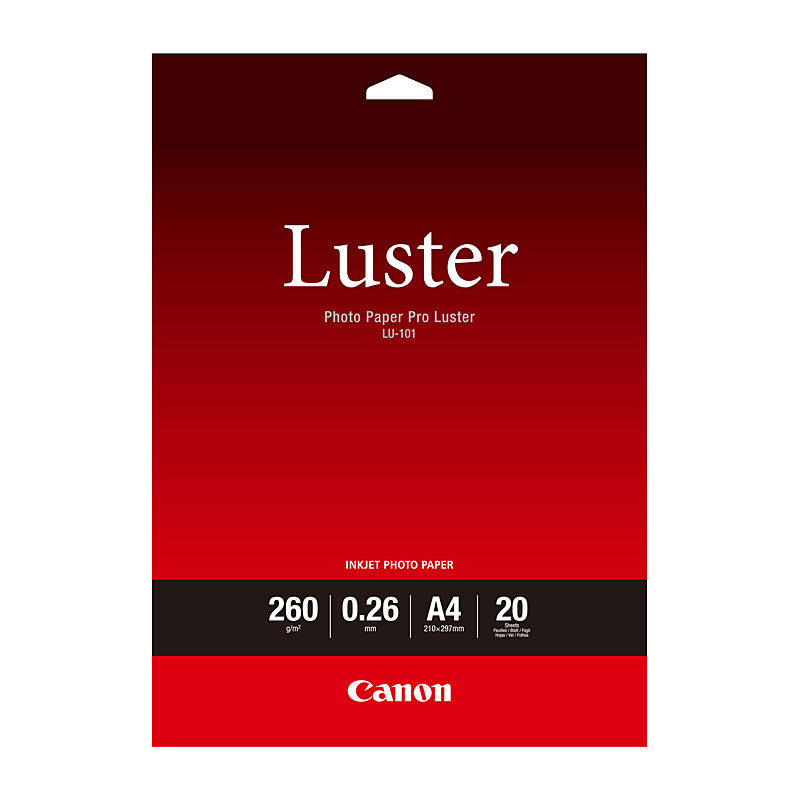 CANON Luster Photo Paper A4, PREMIUM QUALITY, 20 Sheets - SuperSaverAU - view 1