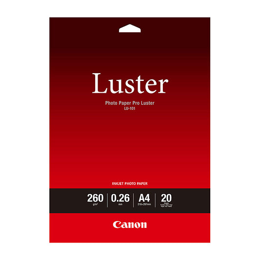 CANON Luster Photo Paper A4, PREMIUM QUALITY, 20 Sheets