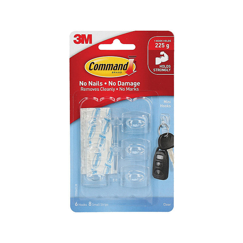 Command Hooks Clear Mini Pack of 6 - 17006CLR, Box of 6 - SuperSaverAU - view 2
