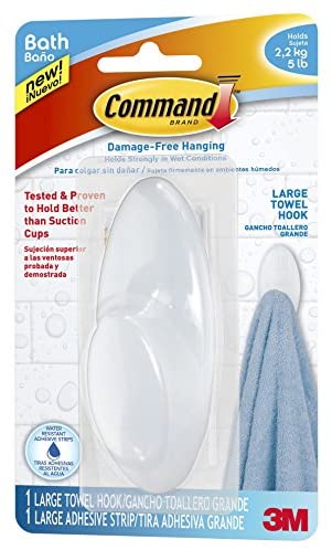 COMMAND Towel Hook Wet & Dry Large - Versatile Towel Organizer - SuperSaverAU - view 1