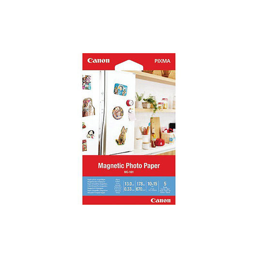 CANON Magnetic Photo Paper, PREMIUM QUALITY, Yields 5 Sheets