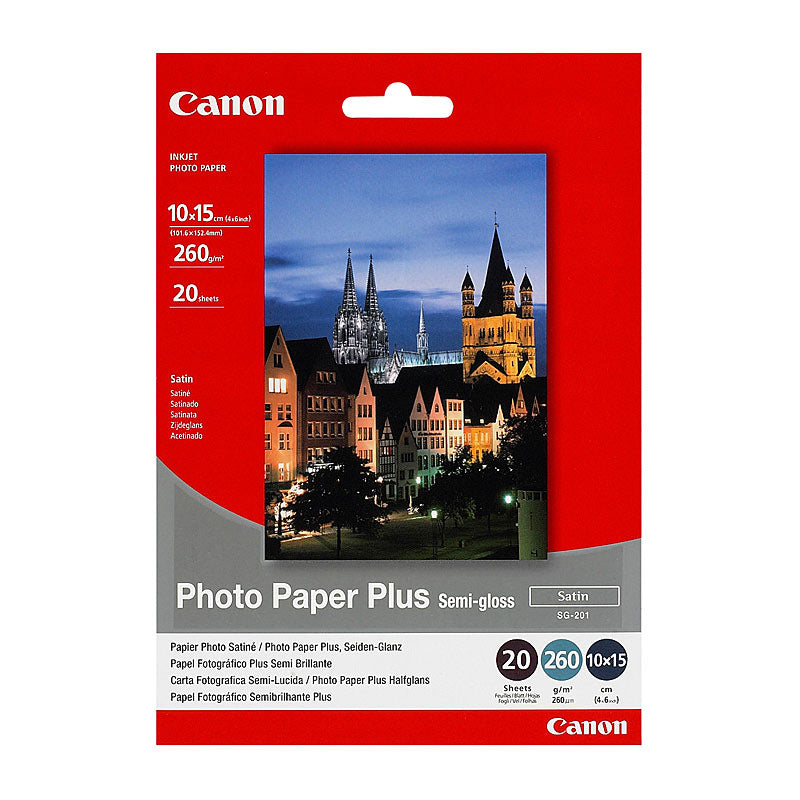 Canon SG 260gsm Semi Gloss 4x6 Paper - Premium Quality, 20 Sheets