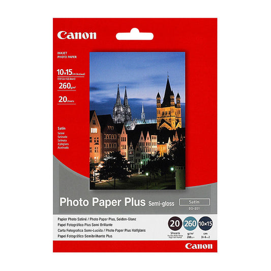 Canon SG 260gsm Semi Gloss 4x6 Paper - Premium Quality, 20 Sheets