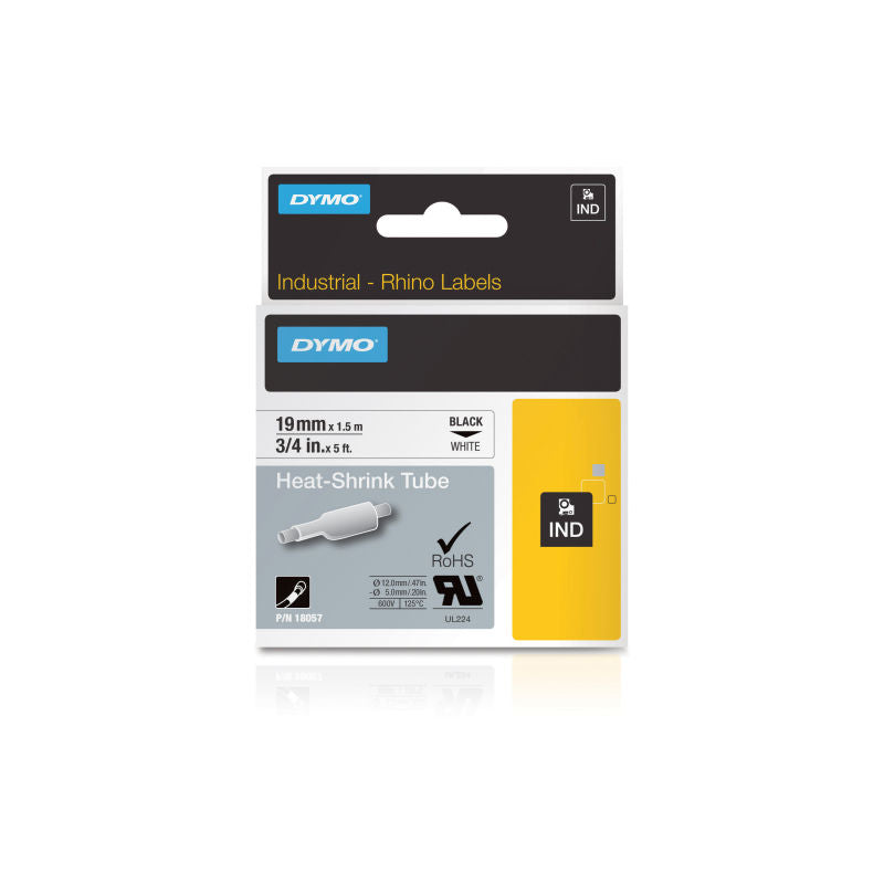DYMO Rhino Tube Ht Shrk 19mm Wh - SuperSaverAU - view 1