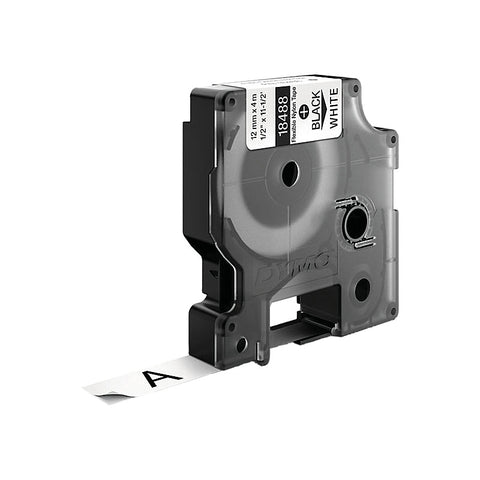 DYMO 12mm Black on White Tape - Premium Quality Labels for POS Stations - SuperSaverAU - view 1