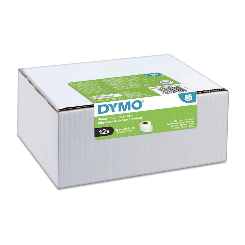 DYMO LW Standard Address Labels 28X89mm Pack of 12 - SuperSaverAU - view 1