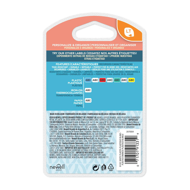 DYMO Light Plastic 12mm x 4m Whit - SuperSaverAU - view 1