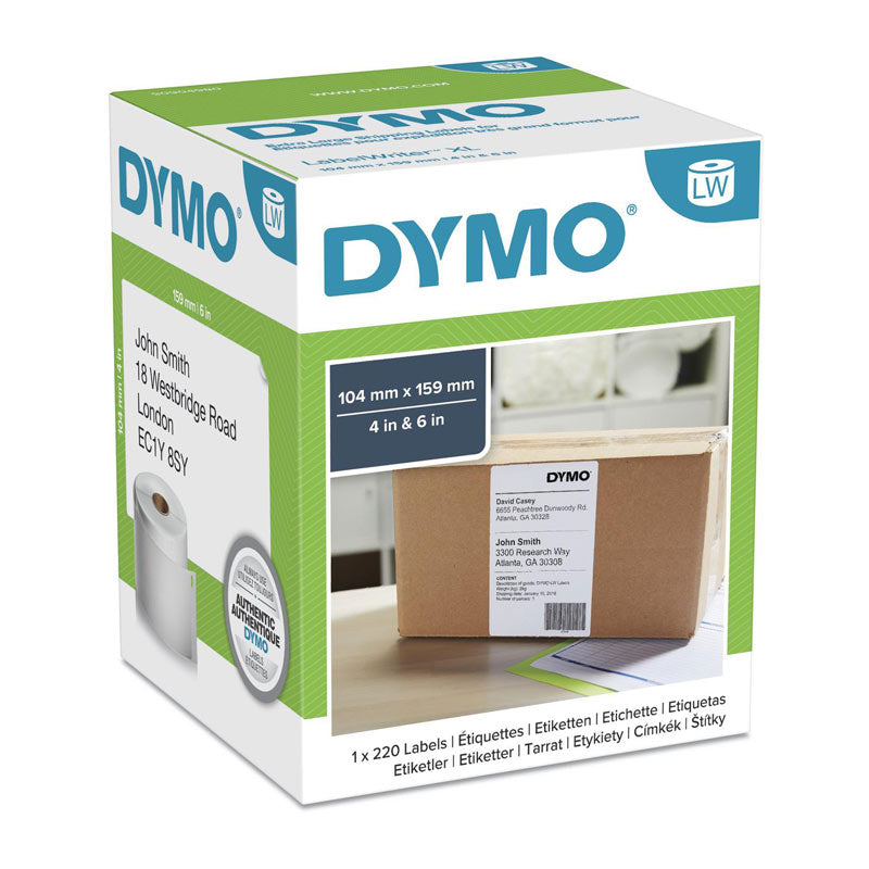 DYMO Labels for POS Stations, OEM Code S0904980, 104mm x 159mm - SuperSaverAU - view 1