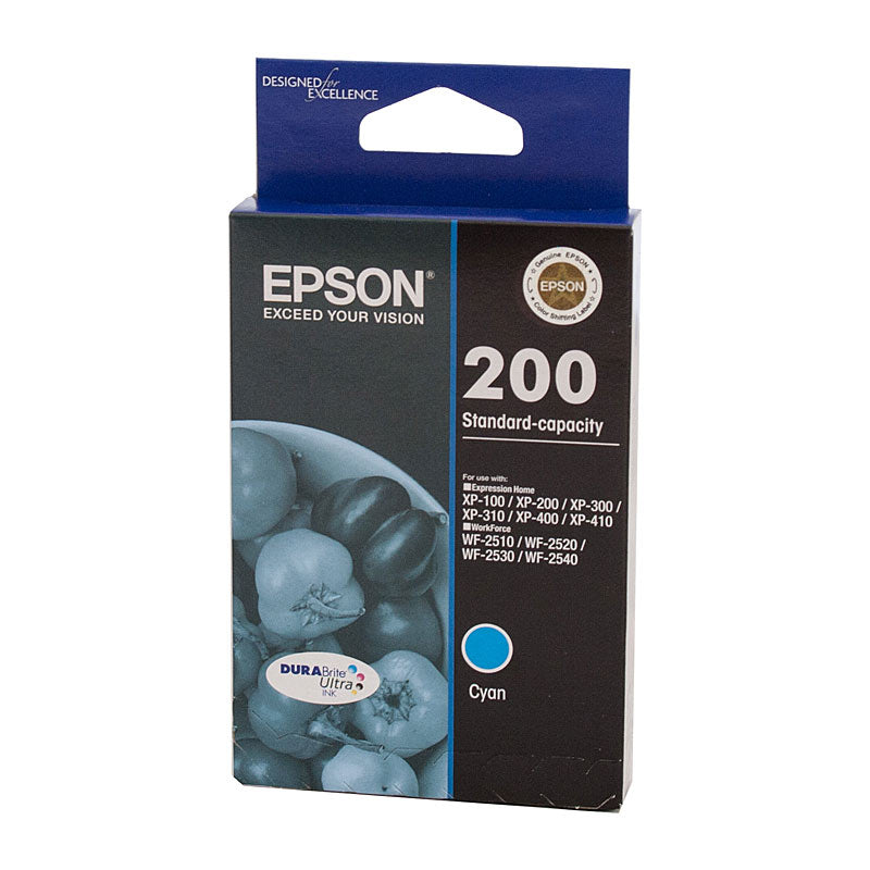 EPSON Cyan Ink Cartridge 200 Genuine 165 Page Yield - SuperSaverAU - view 1