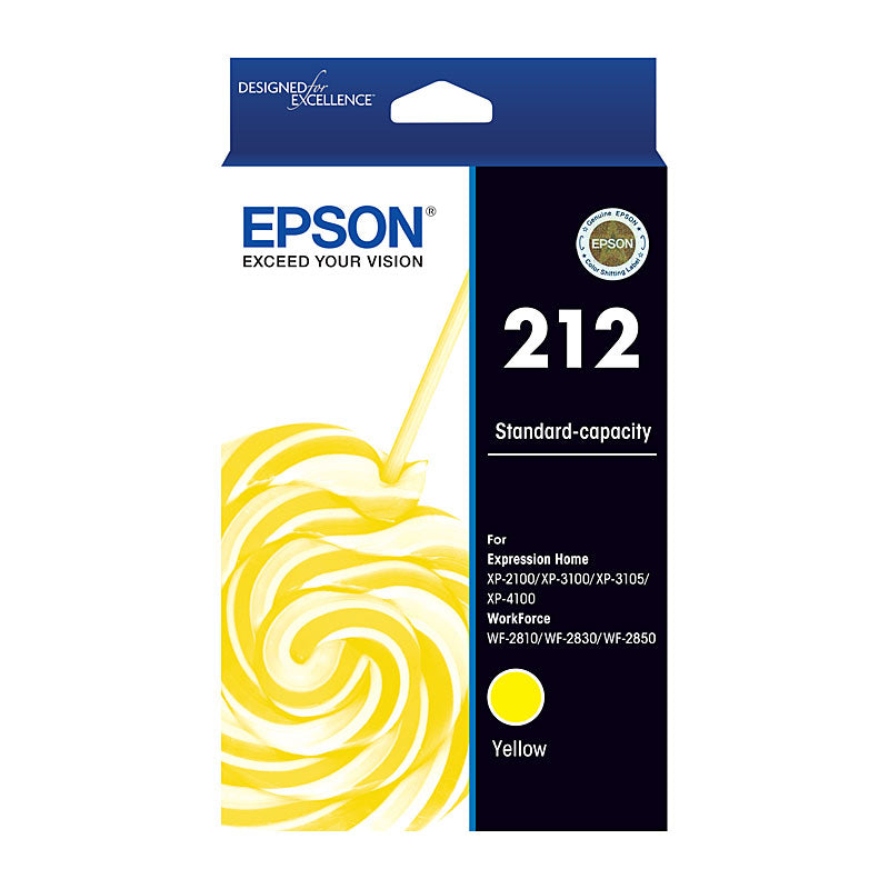 EPSON Yellow Ink Cartridge 212 Genuine Compatible with XP and WF Series - SuperSaverAU - view 1