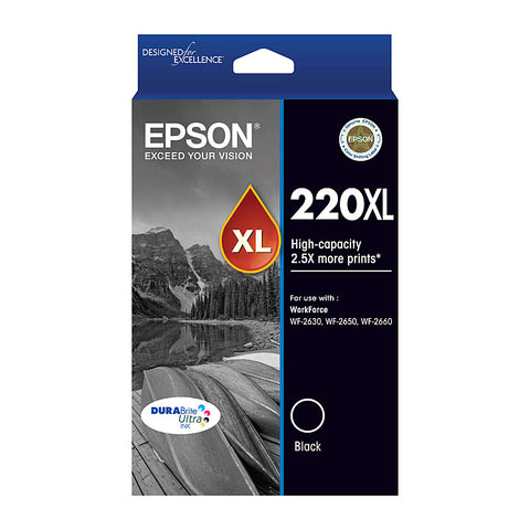 Epson Black 220XL Ink Cartridge 400 Page Yield Genuine - SuperSaverAU - view 1