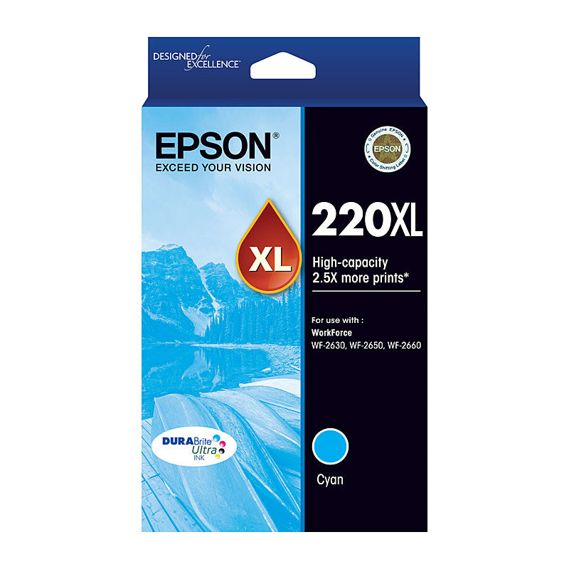 EPSON Cyan Ink Cartridge 220XL Genuine 450 Page High Yield - SuperSaverAU - view 1