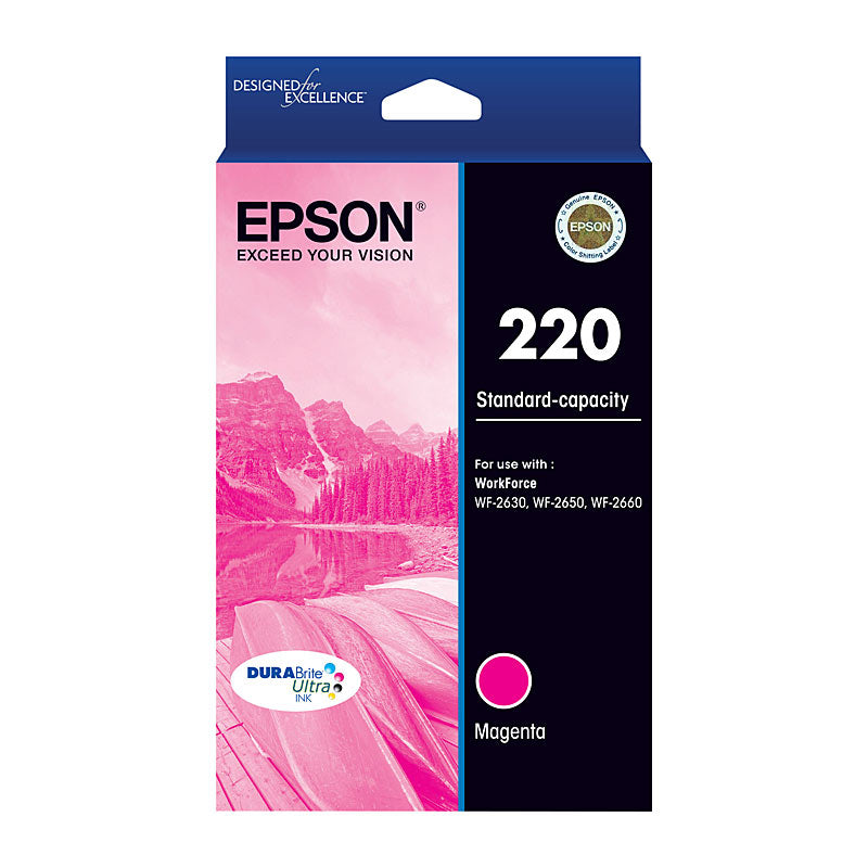 Epson 220 Magenta Ink Cartridge DURABrite Ultra Ink Standard Capacity for Expression Premium XP Series - SuperSaverAU - view 1