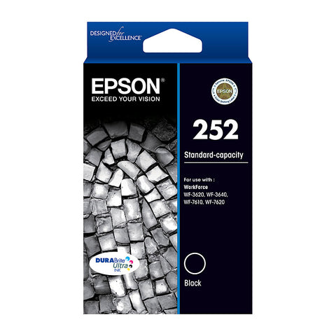 Epson Black Ink Cartridge 252 for WorkForce 3620 3640 7610 7620 7710 7720 7725 - 350 Pages - SuperSaverAU - view 1