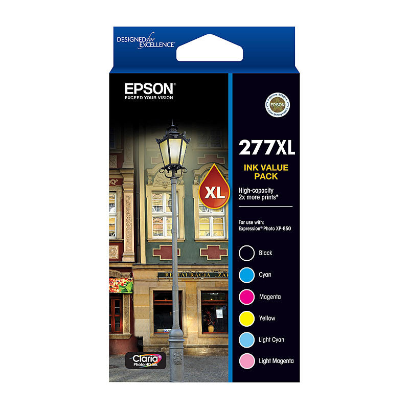 Epson 277XL 6 Ink Value Pack Genuine Cartridges for Expression Photo XP Series - SuperSaverAU - view 1