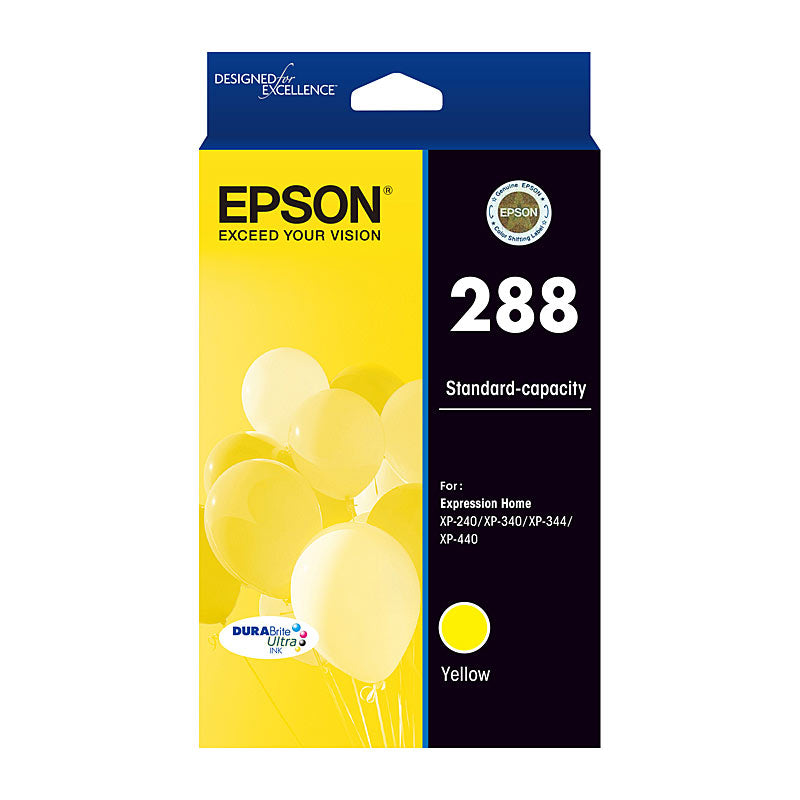 EPSON Yellow 288 Ink Cartridge for Expression Home XP240, XP340, XP344, XP440 Printers - SuperSaverAU - view 1