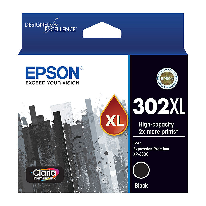 Epson Black Ink Cartridge 302XL Compatible with XP 6000 and XP 6100 Printers - SuperSaverAU - view 1