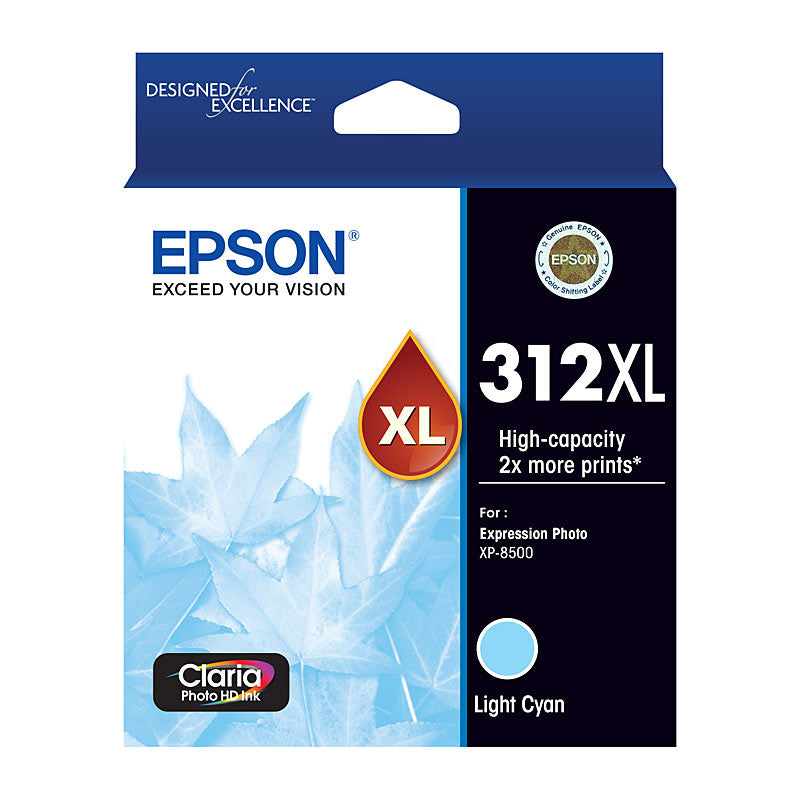 EPSON Light Cyan 312XL Ink Cartridge for Expression Photo XP8500 & XP8600 Printers - SuperSaverAU - view 1