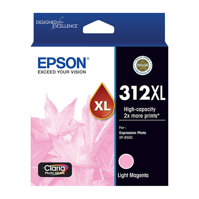 Epson 312XL Light Magenta Ink Cartridge Genuine for Expression Photo XP8500 and XP8600 - SuperSaverAU - view 1