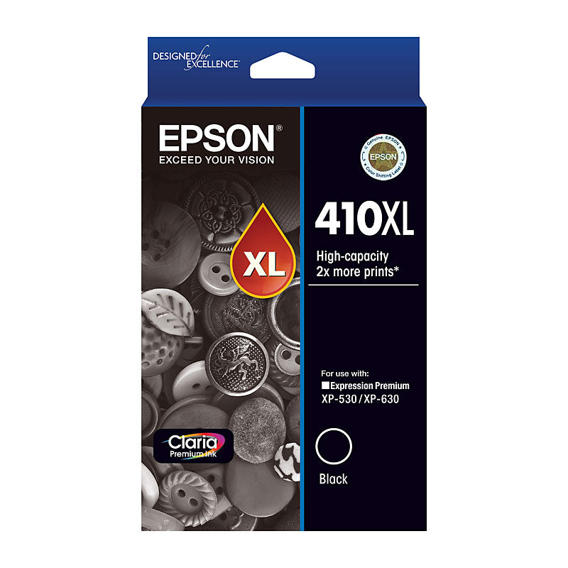 Epson Black Ink Cartridge 410XL Genuine Toner for XP Series Printers - SuperSaverAU - view 1