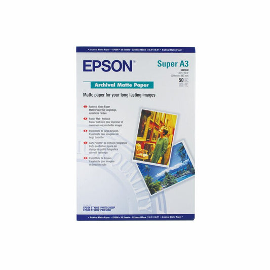 EPSON Archival Paper C13S041340, 50 Sheets, Premium Quality