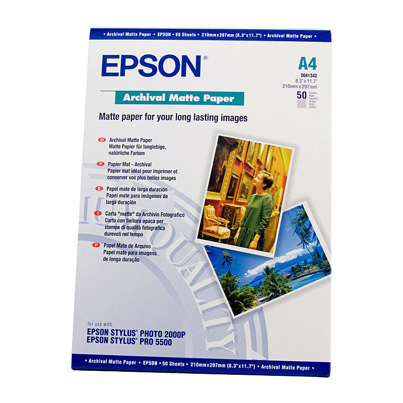 EPSON C13S041342 Archival Paper, 50 Sheets, Compatible with T3160, T5160, T3460, T5460 - SuperSaverAU - view 1