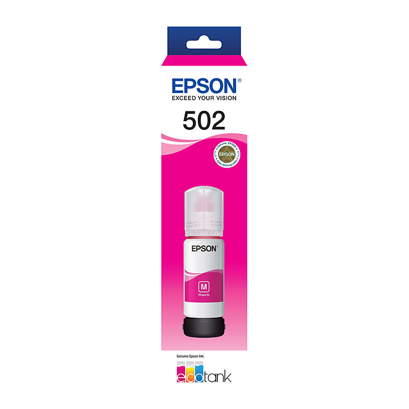 Epson Magenta EcoTank Ink Bottle T502 for ET 2700, 2750, 3700 & 4750 - SuperSaverAU - view 1
