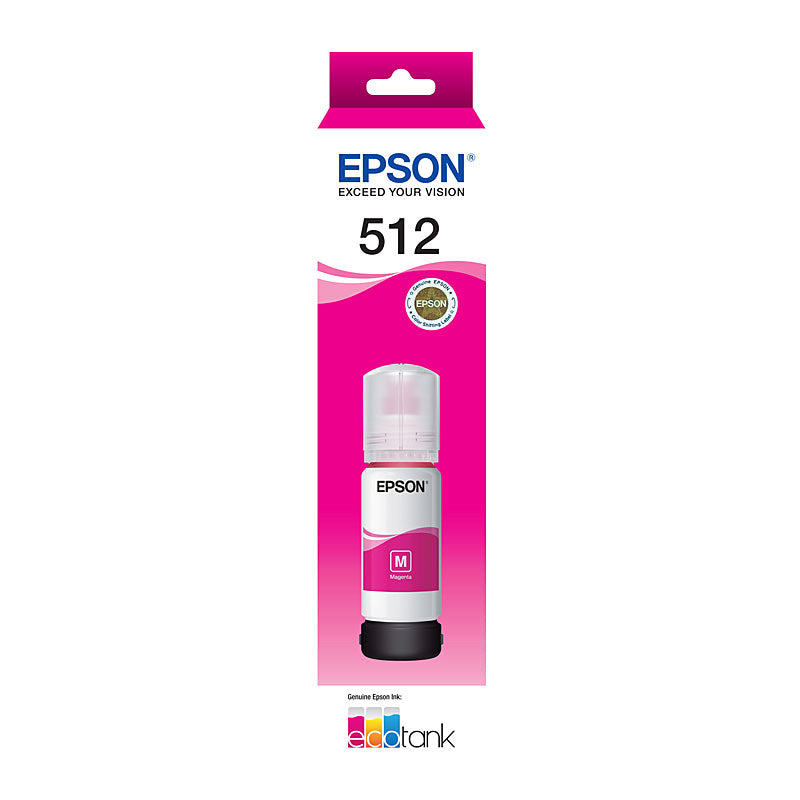Epson Magenta EcoTank Ink Bottle T512 for ET 7700 & ET 7750 - SuperSaverAU - view 1