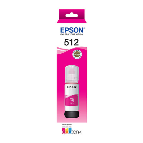 Epson Magenta EcoTank Ink Bottle T512 for ET 7700 & ET 7750 - SuperSaverAU - view 1