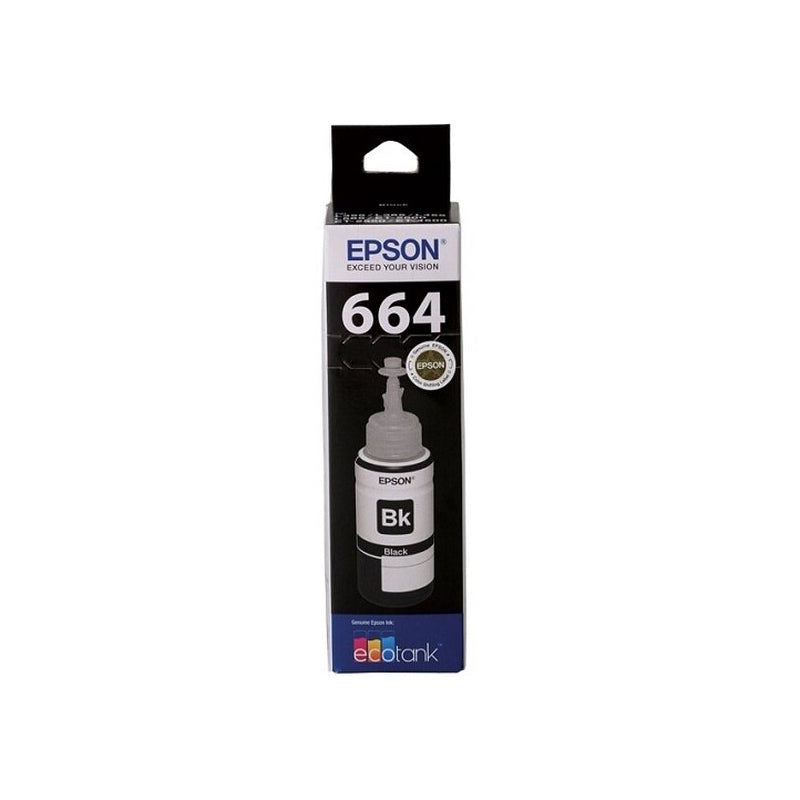 Epson T664 Black EcoTank Ink Bottle Genuine for ET Series Printers