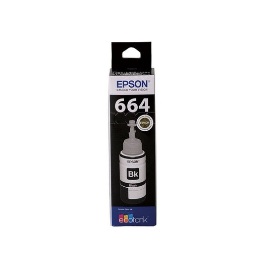 Epson T664 Black EcoTank Ink Bottle Genuine for ET Series Printers
