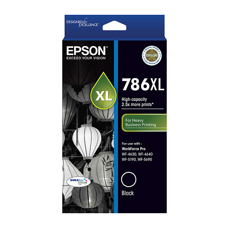 EPSON 786XL Black Ink Cartridge 2600 Page Yield for WF4630 WF4640 - SuperSaverAU - view 1