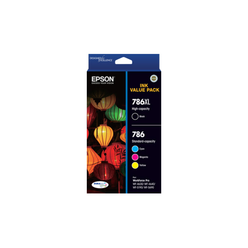 Epson 786 High-Yield DURABrite Ultra Ink Cartridge Value Pack CMYK - SuperSaverAU - view 1
