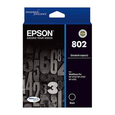 Epson 802 Black Claria Photo HD Dye-Based Ink Cartridge Standard Capacity - SuperSaverAU - view 1
