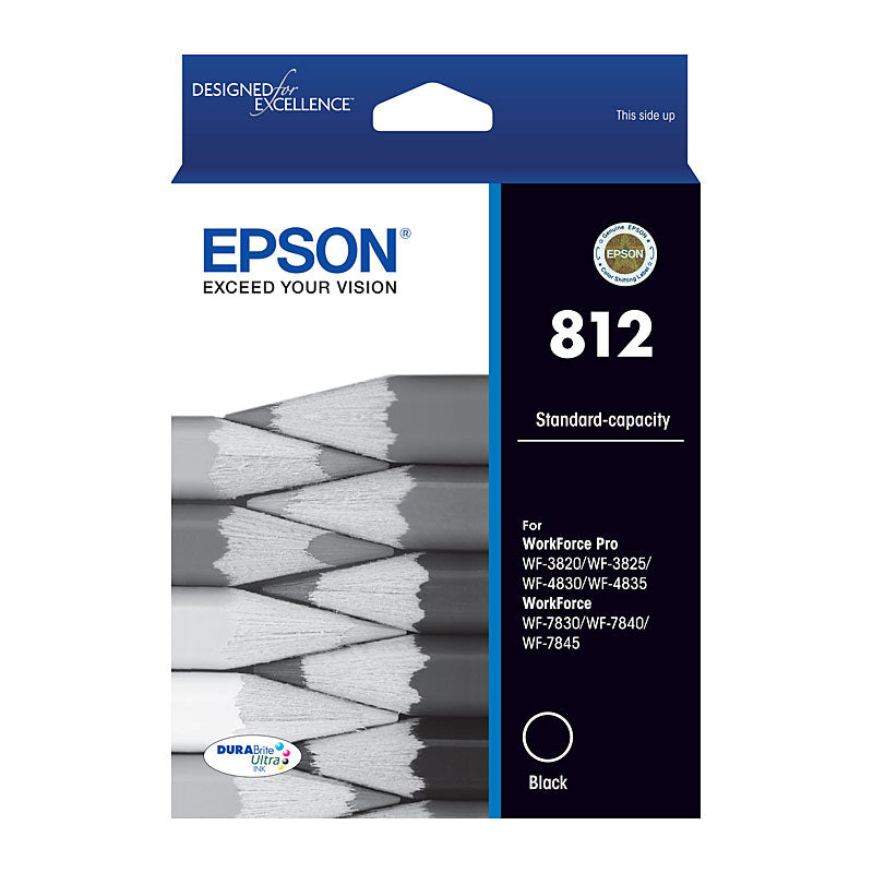 EPSON Black Ink Cartridge 812 Genuine Compatible with WF Series - SuperSaverAU - view 1