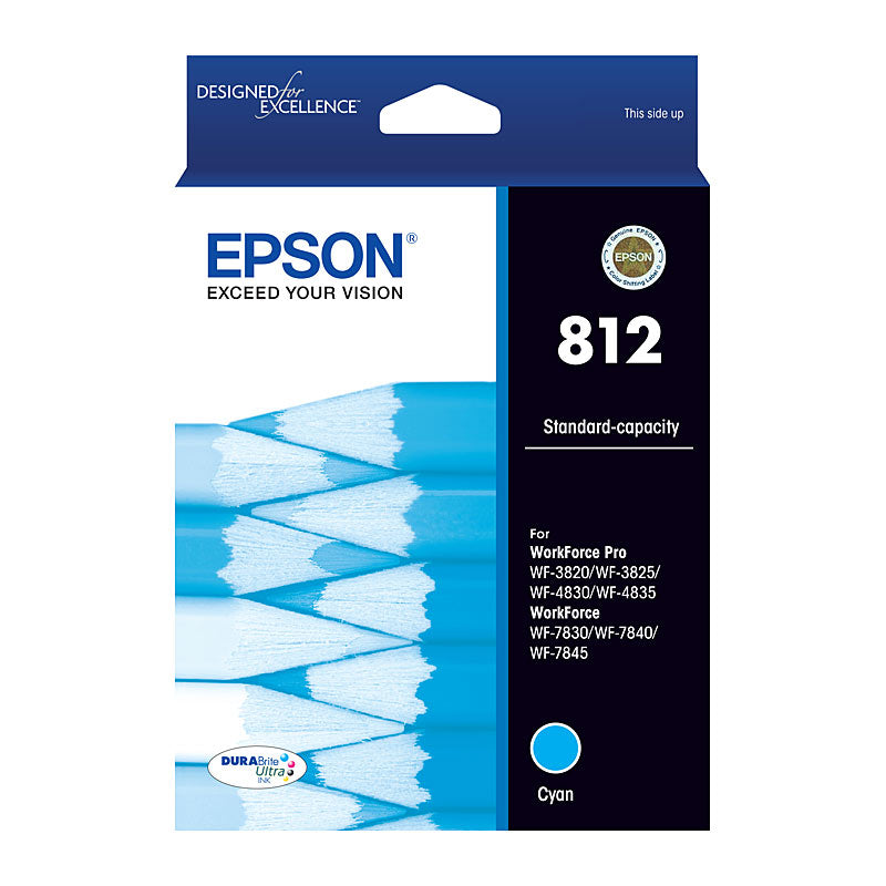 Epson 812 Cyan Ink Cartridge Genuine for Workforce WF Series Printers - SuperSaverAU - view 1