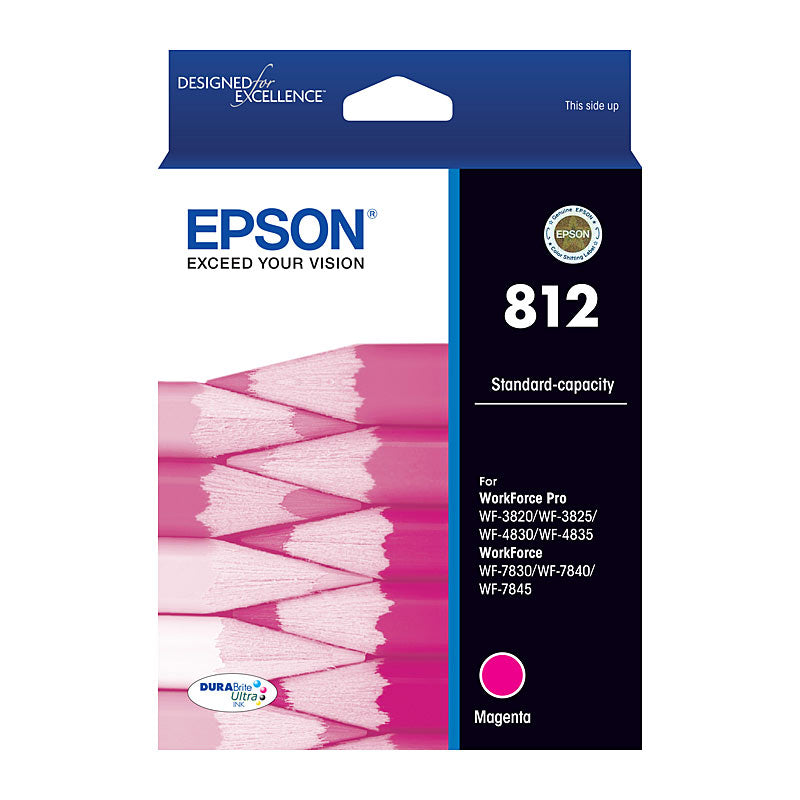 Epson 812 Magenta Ink Cartridge Genuine for Workforce WF Series Printers - SuperSaverAU - view 1